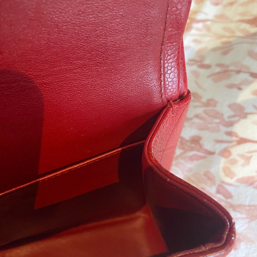 🔥🔥FLASH SALE🔥🔥💯 Authentic Chanel Jumbo Caviar Red Quilted Leather Bag - Picture 11 of 14
